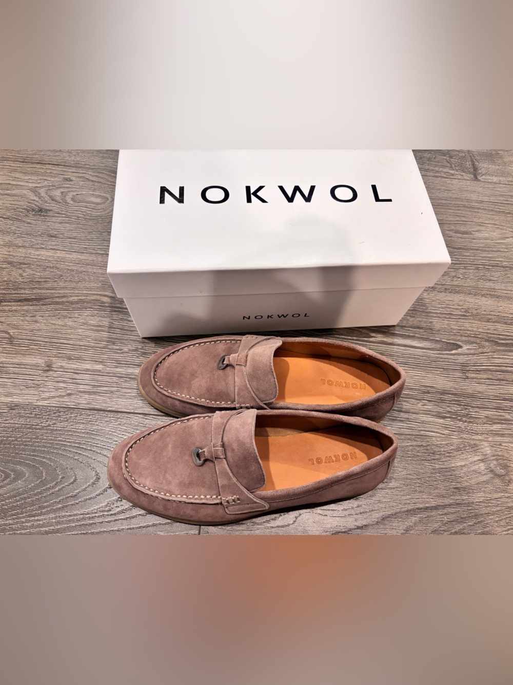 Excellent Condition Taupe Suede Loafer NOKWOL Sz 7.5